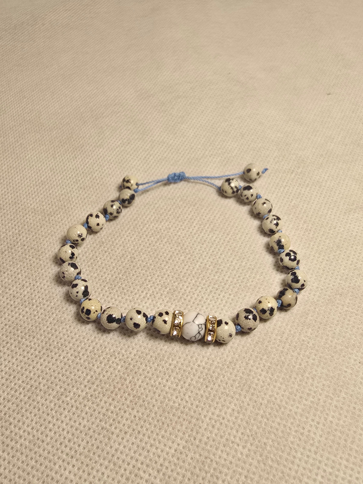 Dalmation mala gemstone Bracelet