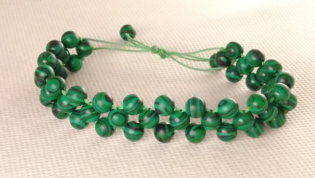 green malachite mala  Bracelet