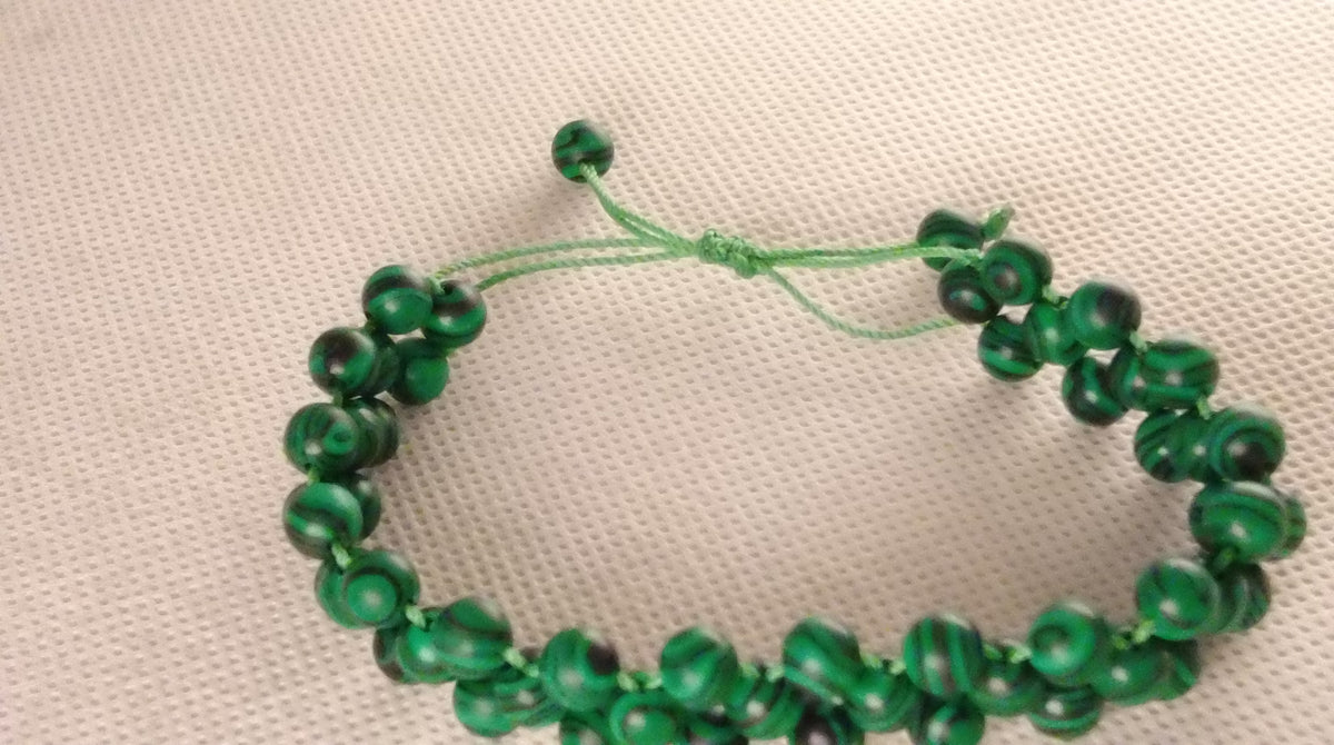 green malachite mala  Bracelet